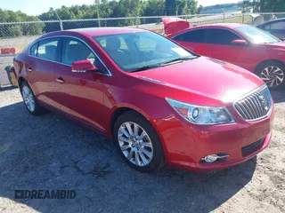 2013 Buick LaCrosse Premium 1 with VIN 1G4GF5E38DF221468, listed as a IAAI auction lot 42206592 with 73,146 mi miles and . Bid and sale history available at DreamBid. Image 1.