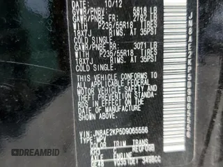 2013 Nissan Quest LE with VIN JN8AE2KP5D9065556, listed as a Copart auction lot 62130425 with 174,438 mi miles and Salvage title. Bid and sale history available at DreamBid. Image 14.