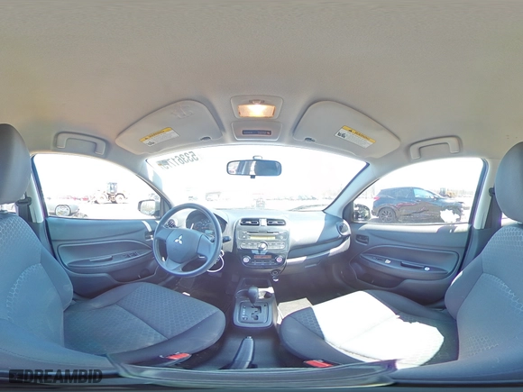 2015 Mitsubishi Mirage DE with VIN ML32A3HJ4FH055150, listed as a Copart auction lot 53361775 with 55,736 mi miles and Salvage Title. Bid and sale history available at carsss.com. Image 13.
