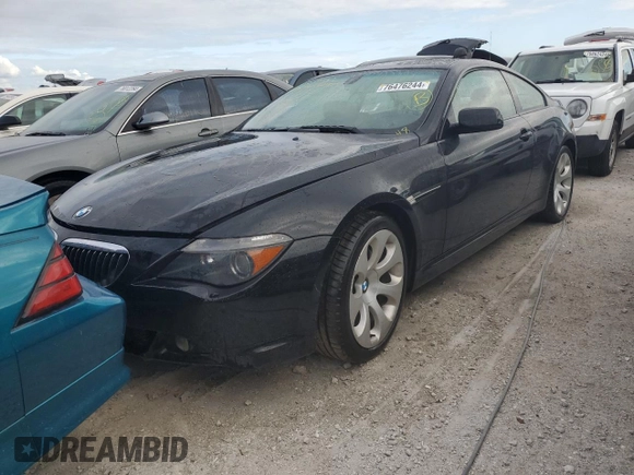 2006 BMW 6 Series 650Ci with VIN WBAEH13436CR49324, listed as a Copart auction lot 76476244 with 97,064 mi miles and Non Repairable. Bid and sale history available at carsss.com. Image 1.