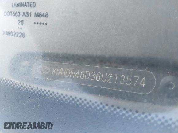 2006 Hyundai Elantra GLS z VIN KMHDN46D36U213574, wystawiony jako IAAI lot #41494370 z przebiegiem Nie podano mil oraz . Historia ofert i sprzedaży dostępna na DreamBid. Obrazek 11.