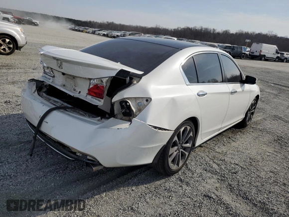 2015 Honda Accord Sport with VIN 1HGCR2F55FA060443, listed as a Copart auction lot 49102055 with 217,414 mi miles and Salvage Title. Bid and sale history available at DreamBid. Image 3.