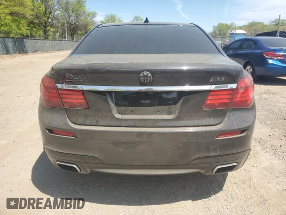 2014 BMW 7 Series 750i xDrive with VIN WBAYB6C52ED224536, listed as a Copart auction lot 54397595 with 107,410 mi miles and Salvage title. Bid and sale history available at DreamBid. Image 6.