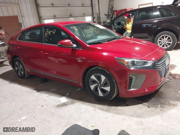 2019 Hyundai Ioniq Hybrid SEL with VIN KMHC75LC4KU116966, listed as a IAAI auction lot 41748904 with 83,545 mi miles. Bid and sale history available at carsss.com. Image 1.