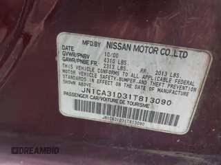 2001 Nissan Maxima SE with VIN JN1CA31D31T813090, listed as a IAAI auction lot 42389423 with 144,015 mi miles and . Bid and sale history available at DreamBid. Image 9.