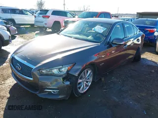 2014 Infiniti Q50 Hybrid Sport with VIN JN1AV7AP3EM691473, listed as a IAAI auction lot 41348911 with 128,851 mi miles and . Bid and sale history available at DreamBid. Image 18.