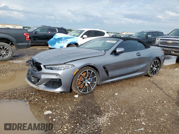 2022 BMW 8 Series with VIN WBAFY4C07NCH97004, listed as a Copart auction lot 59738555 with Not provided miles and Salvage title. Bid and sale history available at DreamBid. Image 1.