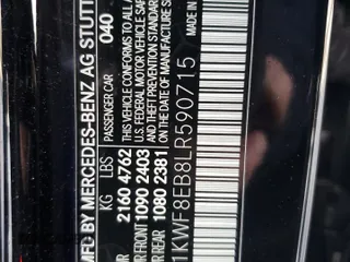 2020 Mercedes-Benz C 300 with VIN W1KWF8EB8LR590715, listed as a Copart auction lot 88220005 with 105,201 mi miles and Salvage Title. Bid and sale history available at DreamBid. Image 13.