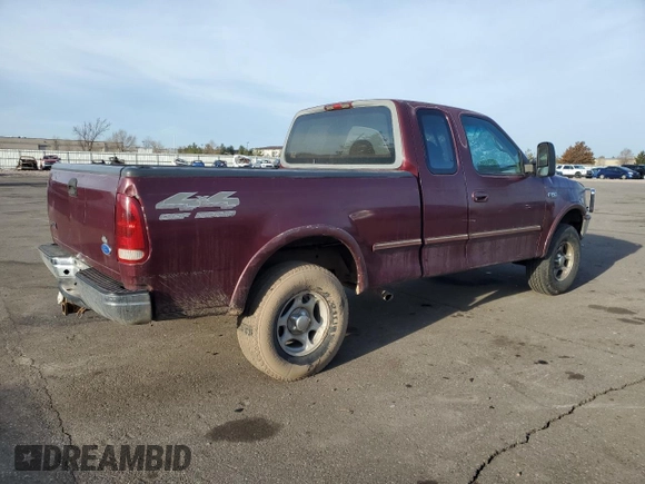 1997 Ford F-150 XL with VIN 1FTDX18W9VNB37394, listed as a Copart auction lot 48332195 with 250,506 mi miles and Salvage Title. Bid and sale history available at carsss.com. Image 3.