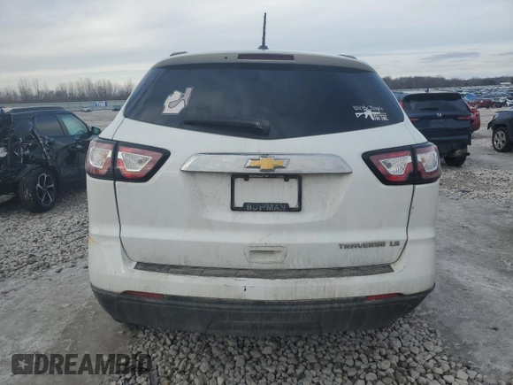 2016 Chevrolet Traverse LS with VIN 1GNKRFED6GJ333845, listed as a Copart auction lot 43333115 with 133,481 mi miles and Clean Title. Bid and sale history available at carsss.com. Image 6.