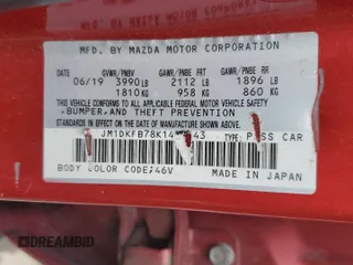 2019 Mazda CX-3 Sport with VIN JM1DKFB78K1452543, listed as a Copart auction lot 48328575 with 121,541 mi miles and Salvage Title. Bid and sale history available at carsss.com. Image 13.