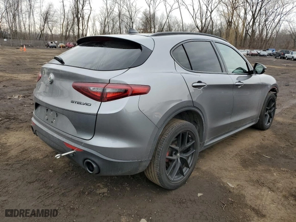 2020 Alfa Romeo Stelvio Sport with VIN ZASPAKAN6L7C95545, listed as a Copart auction lot 47619605 with 37,014 mi miles and Salvage Title. Bid and sale history available at carsss.com. Image 3.