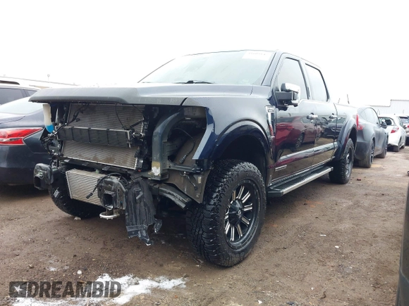 2022 Ford F-150 XL with VIN 1FTFW1ED9NFB61106, listed as a IAAI auction lot 41609143 with 73,391 mi miles. Bid and sale history available at carsss.com. Image 2.
