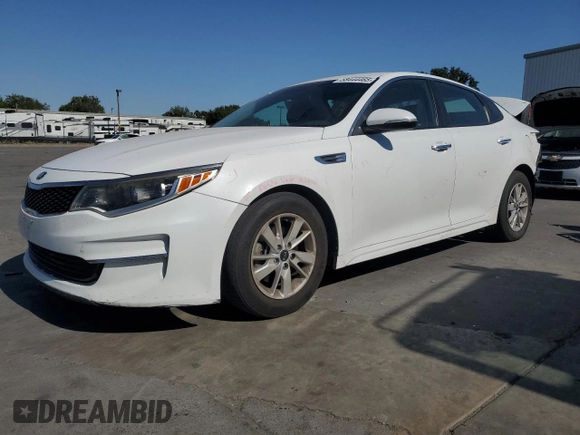 2018 Kia Optima S with VIN 5XXGT4L37JG199230, listed as a Copart auction lot 58444465 with 118,517 mi miles and Salvage title. Bid and sale history available at DreamBid. Image 1.