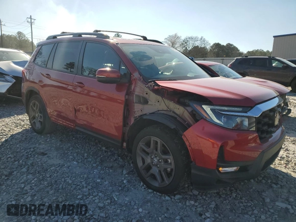 2022 Honda Passport EX-L with VIN 5FNYF7H50NB005413, listed as a Copart auction lot 46160285 with 30,930 mi miles and Salvage title. Bid and sale history available at DreamBid. Image 4.