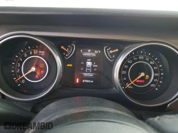 2018 Jeep Wrangler Sport S with VIN 1C4GJXAG4JW161238, listed as a Copart auction lot 42448695 with 87,003 mi miles and Salvage title. Bid and sale history available at DreamBid. Image 9.