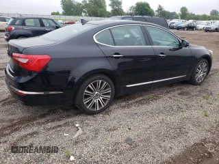 2015 Kia Cadenza Premium with VIN KNALN4D79F5172906, listed as a Copart auction lot 55806954 with 119,588 mi miles and Salvage Title. Bid and sale history available at carsss.com. Image 3.