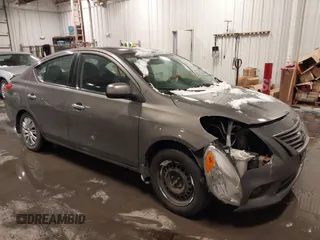 2014 Nissan Versa SV with VIN 3N1CN7AP2EK455471, listed as a IAAI auction lot 41585696 with 167,366 mi miles. Bid and sale history available at carsss.com. Image 1.