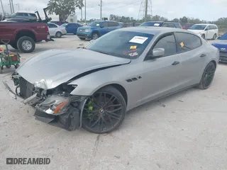 2014 Maserati Quattroporte GTS with VIN ZAM56PPA2E1074982, listed as a IAAI auction lot 41588842 with 1 mi miles. Bid and sale history available at carsss.com. Image 2.