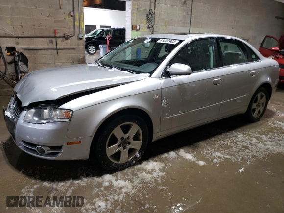2006 Audi A4 2.0T with VIN WAUDF78E66A272433, listed as a Copart auction lot 44029905 with 171,567 mi miles and Salvage Title. Bid and sale history available at carsss.com. Image 1.