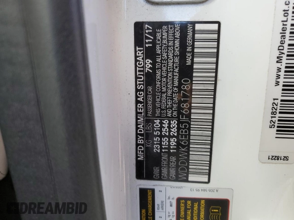 2018 Mercedes-Benz C 43 AMG with VIN WDDWK6EB5JF681780, listed as a Copart auction lot 75207094 with 91,484 mi miles and Salvage title. Bid and sale history available at DreamBid. Image 12.