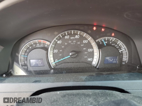 2012 Toyota Camry L with VIN 4T1BF1FK7CU562914, listed as a Copart auction lot 53163345 with 75,211 mi miles and Clean Title. Bid and sale history available at DreamBid. Image 9.