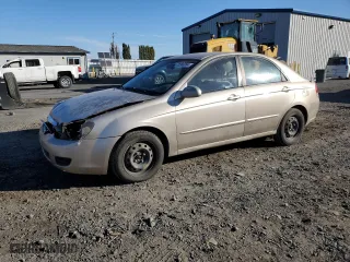 2007 Kia Spectra EX with VIN KNAFE121675381869, listed as a Copart auction lot 75306354 with 171,044 mi miles and Salvage Title. Bid and sale history available at carsss.com. Image 1.