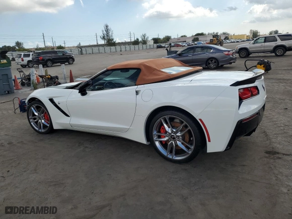 2014 Chevrolet Corvette Stingray Z51 3LT with VIN 1G1YL3D79E5129327, listed as a Copart auction lot 86066354 with 0 mi miles and Non Repairable. Bid and sale history available at carsss.com. Image 2.