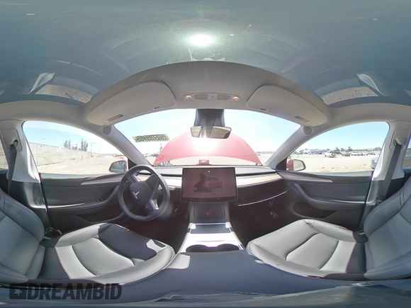 2024 Tesla Model Y Long Range with VIN 7SAYGDEE8RA233147, listed as a Copart auction lot 56695545 with 9,512 mi miles and Salvage title. Bid and sale history available at DreamBid. Image 14.