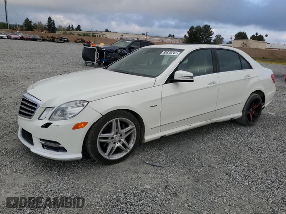 2012 Mercedes-Benz E E 350 Luxury with VIN WDDHF5KB9CA595416, listed as a Copart auction lot 50625245 with 93,458 mi miles and Salvage Title. Bid and sale history available at carsss.com. Image 1.