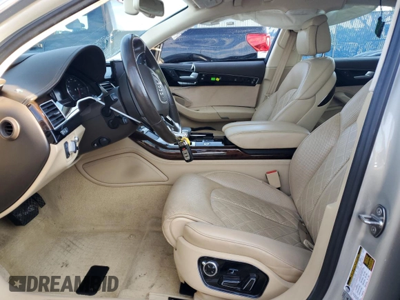 2017 Audi A8 Sport with VIN WAU43AFD0HN002058, listed as a Copart auction lot 53180585 with 95,436 mi miles and Salvage title. Bid and sale history available at DreamBid. Image 7.