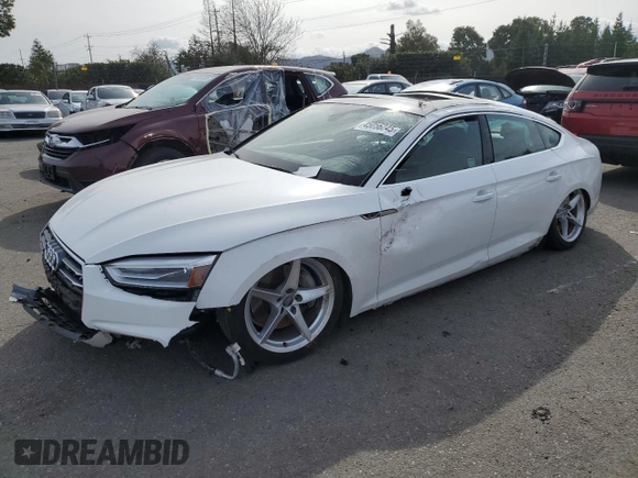 2018 Audi A5 Sportback Premium with VIN WAUDNCF52JA039673, listed as a Copart auction lot 45056245 with 0 mi miles and Clean Title. Bid and sale history available at carsss.com. Image 1.