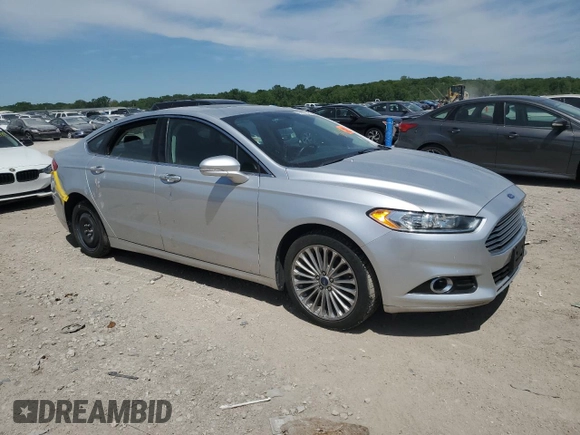 2016 Ford Fusion Titanium with VIN 3FA6P0K93GR267375, listed as a Copart auction lot 56153215 with 136,677 mi miles and Salvage title. Bid and sale history available at DreamBid. Image 4.