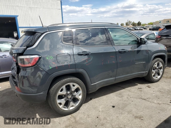 2018 Jeep Compass Limited z VIN 3C4NJCCB0JT367938, wystawiony jako Copart lot #54903035 z przebiegiem 50 310 mil mil oraz Szkoda całkowita • Salvage title. Historia ofert i sprzedaży dostępna na DreamBid. Obrazek 3.