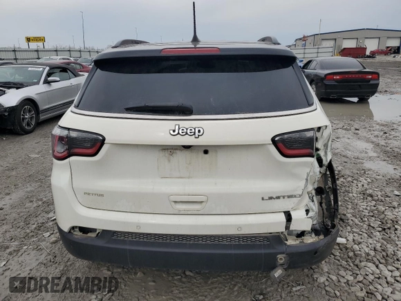 2018 Jeep Compass Limited with VIN 3C4NJCCB3JT374544, listed as a Copart auction lot 46948285 with 72,952 mi miles and Salvage Title. Bid and sale history available at carsss.com. Image 6.