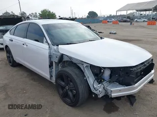 2023 Honda Accord Sport-L with VIN 1HGCY2F75PA018831, listed as a IAAI auction lot 42398101 with 22,054 mi miles and . Bid and sale history available at DreamBid. Image 1.
