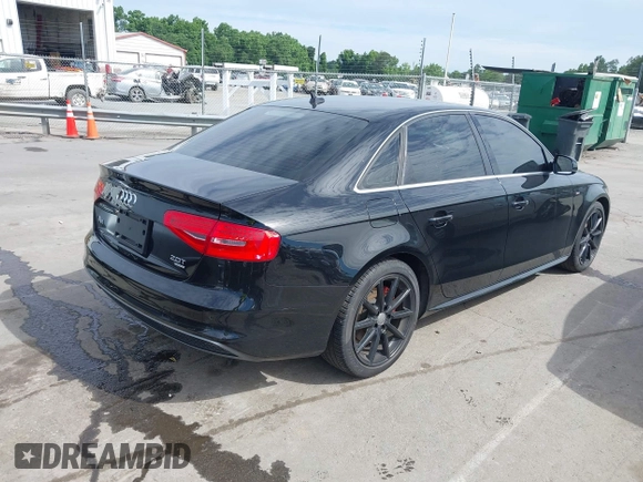 2014 Audi A4 Premium Plus with VIN WAUHFAFL8EN015507, listed as a IAAI auction lot 42332397 with 100,838 mi miles and . Bid and sale history available at DreamBid. Image 4.