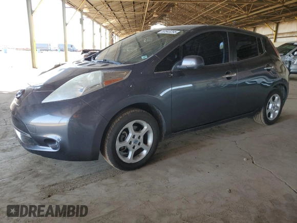 2013 Nissan LEAF S with VIN 1N4AZ0CP5DC420625, listed as a Copart auction lot 53543295 with 105,201 mi miles and Clean Title. Bid and sale history available at carsss.com. Image 1.
