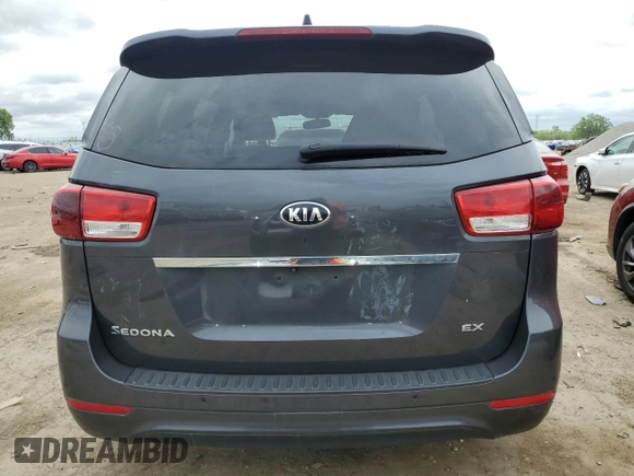 2016 Kia Sedona SX with VIN KNDMC5C19G6138038, listed as a Copart auction lot 61634964 with 0 mi miles and Clean Title. Bid and sale history available at carsss.com. Image 6.