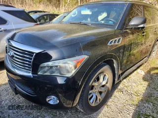 2011 Infiniti QX56 7-passenger with VIN JN8AZ2NE1B9007410, listed as a IAAI auction lot 41897483 with 1 mi miles. Bid and sale history available at carsss.com. Image 2.