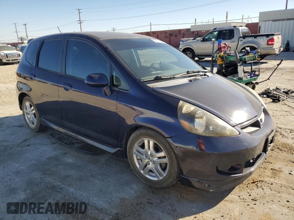 2008 Honda Fit Sport with VIN JHMGD38628S069820, listed as a Copart auction lot 73737234 with 276,955 mi miles and Salvage Title. Bid and sale history available at carsss.com. Image 4.