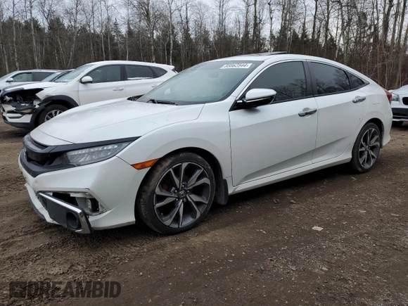 2020 Honda Civic Sedan Touring with VIN 2HGFC1F90LH105555, listed as a Copart auction lot 85862544 with 125,593 mi miles and Salvage Title. Bid and sale history available at carsss.com. Image 1.
