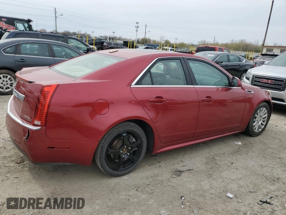2012 Cadillac CTS Luxury with VIN 1G6DH5E58C0131602, listed as a Copart auction lot 52281185 with 106,409 mi miles and Clean Title. Bid and sale history available at DreamBid. Image 3.