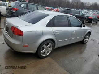 2005 Audi A4 2.0T with VIN WAUAF68E75A448109, listed as a Copart auction lot 83555214 with 252,242 mi miles and Salvage Title. Bid and sale history available at carsss.com. Image 3.