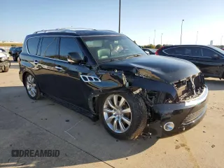 2011 Infiniti QX56 8-passenger with VIN JN8AZ2NC8B9303121, listed as a Copart auction lot 79643554 with 187,950 mi miles and Salvage Title. Bid and sale history available at carsss.com. Image 4.