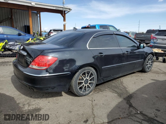 2008 Acura RL with VIN JH4KB16568C004350, listed as a Copart auction lot 46623315 with 178,744 mi miles and Salvage Title. Bid and sale history available at DreamBid. Image 3.