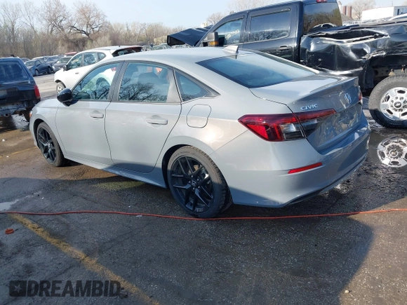 2025 Honda Civic Sport with VIN 2HGFE2F55SH529311, listed as a IAAI auction lot 41898987 with 2,873 mi miles and . Bid and sale history available at DreamBid. Image 3.