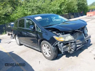 2015 Honda Odyssey EX with VIN 5FNRL5H45FB126092, listed as a IAAI auction lot 40004746 with 110,490 mi miles. Bid and sale history available at carsss.com. Image 1.