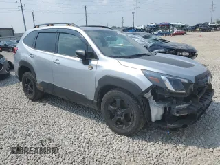2023 Subaru Forester Wilderness with VIN JF2SKAMC7PH520075, listed as a Copart auction lot 59190715 with 40,834 mi miles and Salvage title. Bid and sale history available at DreamBid. Image 4.