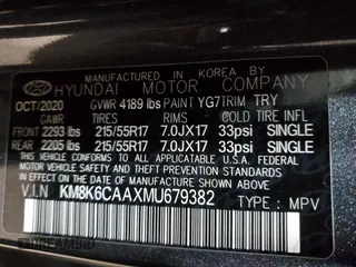 2021 Hyundai Kona SEL Plus with VIN KM8K6CAAXMU679382, listed as a Copart auction lot 44078385 with 67,720 mi miles and Clean Title. Bid and sale history available at carsss.com. Image 13.